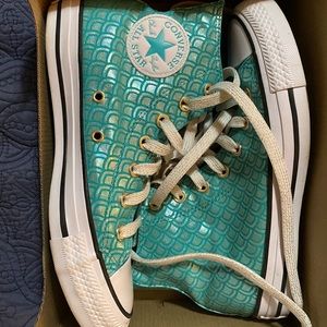 Teal Mermaid Converse